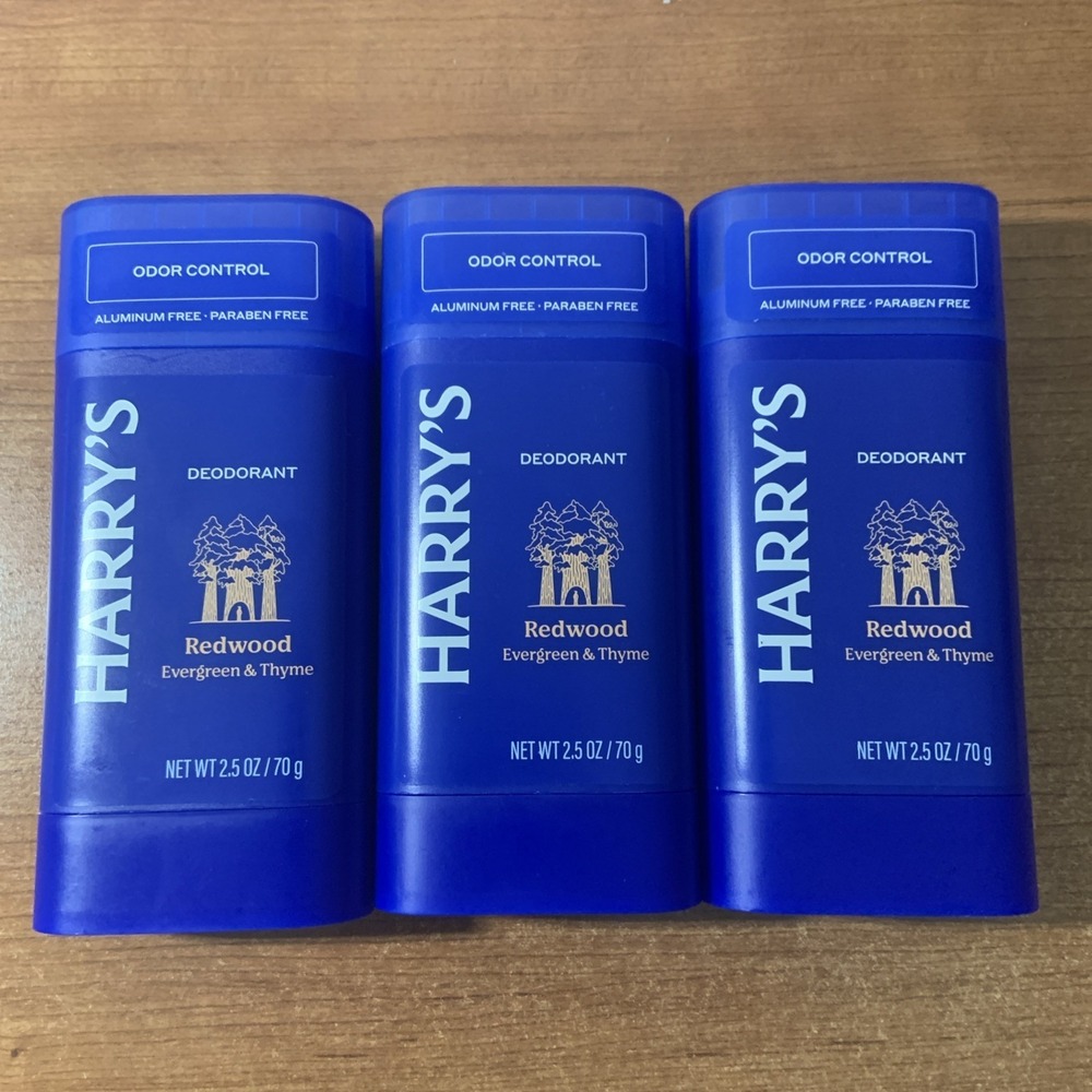 Harry's Redwood Deodorant for Men Odor Control 2.5 oz.  (3 PCS)